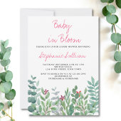 Baby in het Baby shower van Bloom Eucalyptus Green Kaart