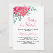 Baby in het Baby shower van Bloom Girl Kaart (Voorkant)