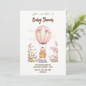 Baby in het Baby shower van de Hete Luchtballon Kaart (Staand voorkant)