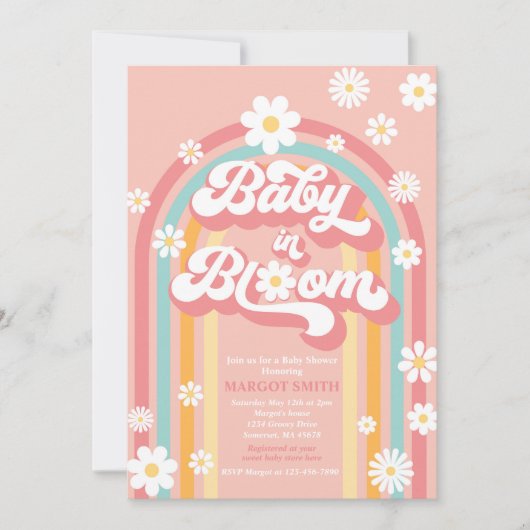 Baby in het Baby shower van de Regenboog van Bloom Kaart (Voorkant)