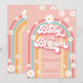 Baby in het Baby shower van de Regenboog van Bloom Kaart (Voorkant / Achterkant)