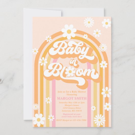 Baby in het Baby shower van de Regenboog van Bloom Kaart (Voorkant)