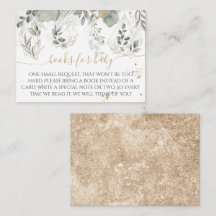 Baby in het boek Greenery & Gold Baby shower