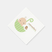 Baby in het Groene Umbrella-Baby shower Servetten (Hoek)