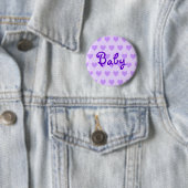Baby in het Paars Ronde Button 5,7 Cm (In situ)