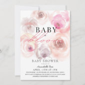 Baby in het Roos Baby shower van de Waterverf van Kaart (Voorkant)