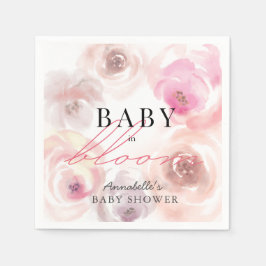 Baby in het Roos Baby shower van de Waterverf van  Servet