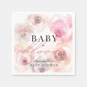Baby in het Roos Baby shower van de Waterverf van Servet
