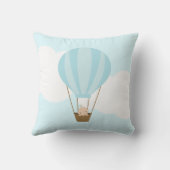 Baby in heteluchtballon {blauw} kussen (Achterkant)
