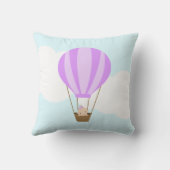 Baby in Hot Air Ballon {lavender} Kussen (Achterkant)