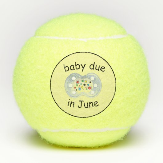 baby in juni tennisballen van dalDesignNZ (Voorkant)