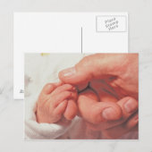 baby in pap handen briefkaart (Voorkant / Achterkant)