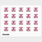 Baby In Potty Training (roze) Ronde Sticker (Vel)