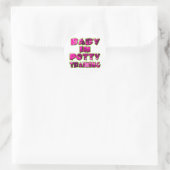 Baby In Potty Training (roze) Ronde Sticker (Tas)