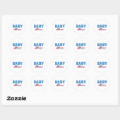 Baby in progress ronde sticker (Vel)
