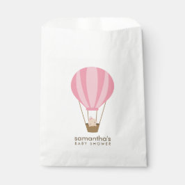 Baby in roze ballon Baby shower Bedankzakje