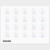 Baby in Tub Adresetiketten Ronde Sticker (Vel)