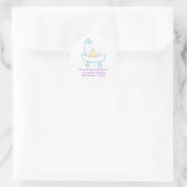 Baby in Tub Adresetiketten Ronde Sticker (Tas)