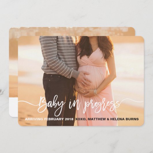 Baby in uitvoering Aankondiging (Voorkant / Achterkant)