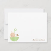 Baby in Umbrella Custom Flat Hartelijk dank Bedankkaart (Voorkant)