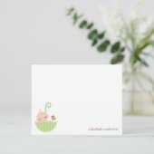 Baby in Umbrella Custom Flat Hartelijk dank Bedankkaart (Staand voorkant)