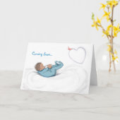 Baby-in-Waiting Gefeliciteerd-Boy Kaart (Gele Bloem)