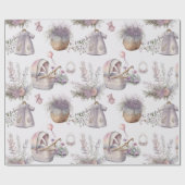 Baby in Waterverf Lavender Bloom Wrapping Paper Cadeaupapier (Vlak)