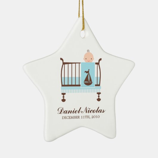 Baby in Wieg Ornament (Rechts)