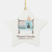 Baby in Wieg Ornament (Voorkant)
