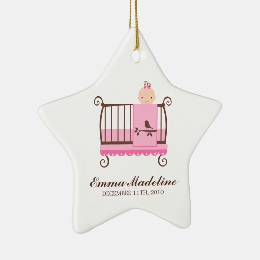 Baby in Wieg Ornament (Rechts)