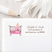 Baby in wieg retouradreslabels etiket (Insitu)