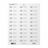 Baby in wieg retouradreslabels etiket (Full Sheet)