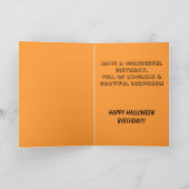 Baby in Witch Pet & Ring Toss Halloween Birthday Kaart (Binnen)