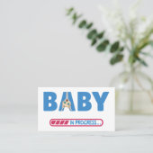 Baby in wording visitekaartje (Staand voorkant)