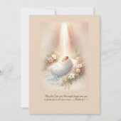 Baby in zacht licht Katholieke doop Kaart (Voorkant)