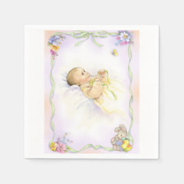 Baby infant baptism christening design servetten