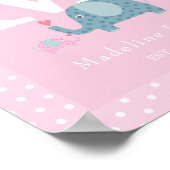 Baby Initiaal Monogram Verjaardagsposter Poster (Hoek)