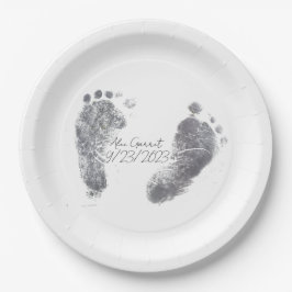 Baby Ink Foot prints Papieren Bordje