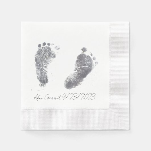 Baby Ink Foot prints Servet (Voorkant)
