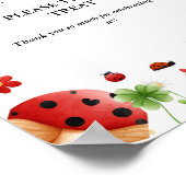 Baby insect dame bug meisje baby shower gunst teke poster (Hoek)