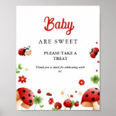 Baby insect dame bug meisje baby shower gunst teke poster (Voorkant)