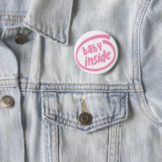 Baby Inside Button - Roze (In situ)