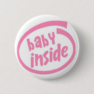 Baby Inside Button - Roze
