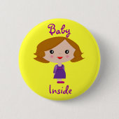 Baby Inside Ronde Button 5,7 Cm (Voorkant)