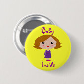 Baby Inside Ronde Button 5,7 Cm (Voorkant /achterkant)
