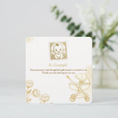 Baby Invitation - Cute Stamp Bedankkaart (Staand voorkant)