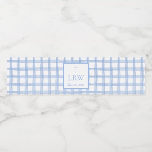 Baby Inwijding/Doopsel Viering Bord Waterfles Etiket (Enkel label)