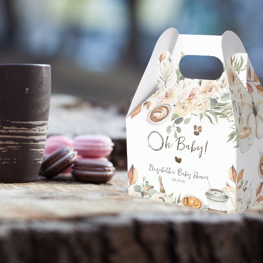 Baby is aan het brouwen | Autumn Coffee Baby showe Bedankdoosjes