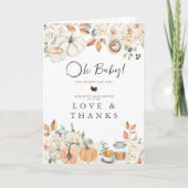 Baby is aan het brouwen | Autumn Coffee Baby showe Bedankkaart (Voorkant)