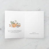 Baby is aan het brouwen | Autumn Coffee Baby showe Bedankkaart (Binnen)